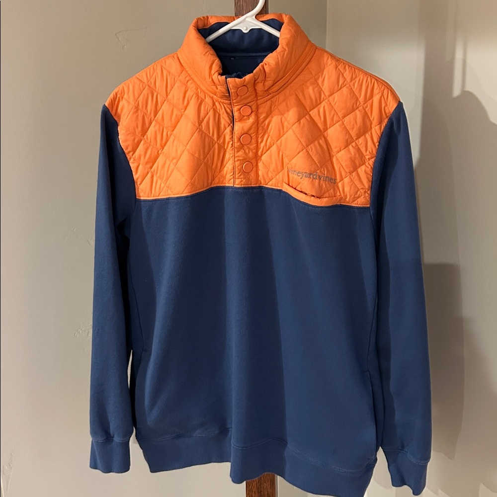 Vineyard Vines Men's Performance 1/4 Zip /Snap‎ Pullover Jacket Note *** M/L